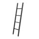 Bed Ladder for Elderly Adults/Kids, Metal Iron Twin Bunk Bed Ladder with White Hooks, for Home Bedroom Loft Apartments RV Bunk Bed (Color : Black, Size : 1.4m)