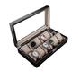 Watch Box Watch Holder PU Leather Watch Box Jewelry Storage Display Storage Box Artificial Leather For Home And Watch Shops Watch Case Watch Organizer (Color : B, Size : 12 Slots)