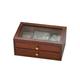 NOALED Jewelry Box Jewelry Box Retro Wooden Drawer Jewelry Box Double/Triple Storage Box Ring Earring Necklace Bracelet Storage Box Built-in Flocking 11.81 inches Jewelry Organizer for Women