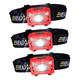 Veemoon 3pcs Helmet Light Camping Headlamp Flashlight LED Head Torch Head Lantern Head Light Camping Headlight Head Lamp USB Red Searchlight