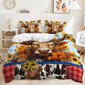 HJOSWVNS Duvet Cover Animal Sunflower Red Duvet Cover Sets Microfiber Ultra Soft Duvet Set Hidden Zipper Closure Super King Size Duvet Cover Sets Bedding Includes Pillow Cases 2 Pack(50x75cm)