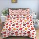 Super King Size Duvet Cover Sets - Bedding Sets Soft Microfibre Super King Size Duvet Cover Sets, 1 Quilt Cover with Zipper Closure 260x220 cm with 2 Pillowcases 50x75cm, Color, Maple Leaves