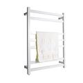 Electric Towel Drying Rack Heated Towel Rack Bathroom Radiator Wall Mounted Electric Heated Towel Drying Rack Heated Towel Rack Black 304 Stainless Steel Heated Towel Rail 7 Bar Bath Towel H (White Pl