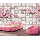 Panoramic Wallpaper 3D Murals Square Butterfly Plum 3D Paper Intressed Wall 3D Wallpaper Paste Living Room The Wall for Bedroom Mural border-430cm×300cm