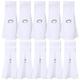 VitalCozy 10 Pcs Football Towel Cotton Sports Football Field Towel Quarterback Pure Cotton Sports Towels for Sweat Maintaining Grip Football Gym Men Women Accessories Gift (White,Embroidery Style)