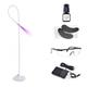 UV Led Light Eyelash Extension System LED Eyelash Lamp, Glue Cured in 1-3 Seconds, UV Glue with Foot Pedal | Adjustable Spot Size | Power Plug for UK