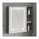 Bathroom Medicine Cabinet With LED Mirror,5 Mins Defog,Wall Mounted Aluminum Frame Lighting,Touch Switches, For Small Bathroom,Toilets (Color : Gray, Size : 73cm)