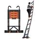 Telescoping Ladder, DIY Multi Purpose Extension Ladder Folding Portable Loft Ladder Aluminium Alloy Ladder 330 Lb Capacity Stepladder (Color : Black, Size : 5.9m) surprise gift