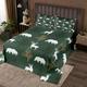 Homemissing Kids Deer Bear Coverlet Set Double Size Green Quilted Bedspread for Boys Girls Teens Bedroom Decor Nature Bedding Set Women Men Farmhouse Bed Cover With 2 Pillow Case