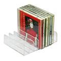 XPYGF565 Vinyl Record Storage DVD Storage Box Tray, Clear Acrylic CD DVD Holder Storage Rack, Stackable CD Display Rack CD Organizer Stand - Holds up to 14 Standard CD Cases Record Crate