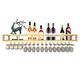 TZUFA Wall-Mounted Wine Glass Holder, Hanging Stemware Holder Easy to Install Space Saving Metal Wine Shelf Rugged and Durable, Wine Glass Rack for Kitchen Bar