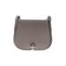 Nico & Olive Leather Crossbody Bag: Pebbled Gray Solid Bags