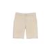 Gap Kids Khaki Shorts: Tan Solid Bottoms - Size 8 - Light Wash
