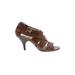 MICHAEL Michael Kors Sandals: Brown Print Shoes - Women's Size 8 1/2 - Open Toe