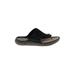 Clarks Sandals: Black Print Shoes - Women's Size 8 1/2 - Open Toe