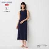 Women's 3D Knit Ribbed Sleeveless Dress | Navy | XS | UNIQLO US