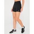 adidas Women's Running Dailyrun 5 Inch Shorts - Black, Black/White, Size M, Women