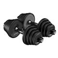 Dumbells Dumbbell Men's Fitness Home Adjustable Weight Dumbbell Barbell Set Combination One Pair Covered With Rubberr Dumbell Set (Color : Black, Size : 20kg)