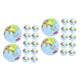 TOYANDONA 24 Pcs Globe Beach Ball Bouncy Balls Pool Beach Balls Toy Beach World Globe Children Beach Ball Swimming Party Balls Blow up Beach Ball Luau Party Favors Inflatable Pvc Earth