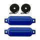 Aymzbd 2 Pieces Boat Fender Boat Ropes 9.5mm X 2M Easy Install PVC G1 Anti-collision for Yachts Pontoons, Blue G1 Black Rope