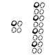 SUPVOX 5 Sets Bicycle Spacers Washers Bicycle Handlebars Gasket Bikes Gaskets Gasket for Bike Handlebar Gasket Nonskid Bike Handle Bar Gasket Bike Part Small Gasket Non-slip Plastic