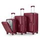 EastVita Luggage Sets, 4 Piece Suitcase Set 14/20/24/28 in, Expandable Carry On Luggage Set with Spinner Wheels, Hard Shell Luggage Sets with TSA Lock, Wine red, One Size, Lightweight