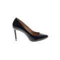 MICHAEL Michael Kors Heels: Slip-on Stilleto Cocktail Party Black Print Shoes - Women's Size 7 1/2 - Pointed Toe