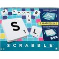 Mattel Games Scrabble Zwei in Eins, Version: Englisch, HWD43