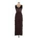 Chetta B Cocktail Dress: Brown Dresses - Women's Size 10