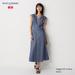 Women's Wrap Sleeveless Dress | Blue | Medium | UNIQLO US