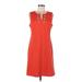 Ronni Nicole Casual Dress - Shift: Orange Solid Dresses - Women's Size 8