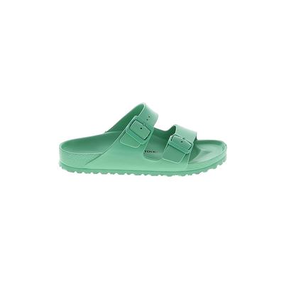 Birkenstock Sandals: Green Solid Shoes - Women's Size 39 - Open Toe