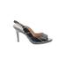 Cole Haan Heels: Slingback Stilleto Chic Black Print Shoes - Women's Size 7 1/2 - Open Toe