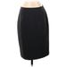 Calvin Klein Casual Pencil Skirt Knee Length: Black Solid Bottoms - Women's Size 4