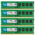 DDR3/DDR3L 32GB Kit (4x8GB) RAM 1600MHz CL11 UDIMM Desktop Memory PC3-12800/ PC3L-12800 240-Pin 1.35V/1.5V 2Rx8 Dual Rank Channel Non-ECC Unbuffered PC Computer Sdram Sticks Module Upgrade, Green