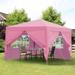 CUSchoice Outdoor 10x10ft Pop Up Gazebo with Zippered Removable Sidewall