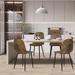 Set of 4 Scandinavian velvet chairs -Suede brown，for Home Office Outdoor Indoor