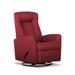 Polyester Manual Glider Swivel Recliner with 360-Degree Swivel and Arc Headrest Support