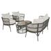 4-piece Outdoor Patio Versatile PE Rattan Conversation Sofa Set with Oval Coffee Table and Pillows & Adjustable Foot Pads