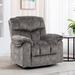 Bonded Leather Swivel Rocker Recliner with Massage, Heating