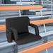 Stadium Seat for Bleachers with Back Support 6 Adjustable Positions - 24.5" x 20" x 17.5" (L x W x H)