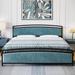 Platform Bed Frame - Velvet Foam Headboard