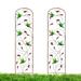 2 Pack Metal Garden Trellis with Colorful Hummingbird 60 Inch High Outdoor Decoration Arched Fence Trellis