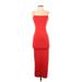 Zara Casual Dress - Bodycon Square Sleeveless: Red Print Dresses - Women's Size Small