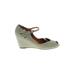 Havana Last Jeffrey Campbell Wedges: Green Solid Shoes - Women's Size 9 1/2 - Round Toe