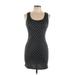 Wet Seal Casual Dress - Mini Scoop Neck Sleeveless: Black Dresses - Women's Size Large