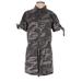 Express Romper Collared Short sleeves: Gray Camo Rompers - Women's Size X-Small