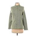 Fleece Jacket: Below Hip Green Print Jackets & Outerwear - Women's Size Small