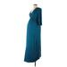 Mother Bee maternity Casual Dress: Teal Dresses - Women's Size Medium