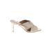 Naturalizer Heels: Slide Stilleto Glamorous Ivory Solid Shoes - Women's Size 11 - Open Toe